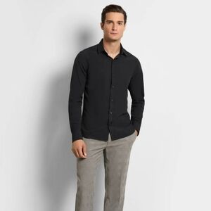 Van Heusen Black Button Up Fitted Shirt